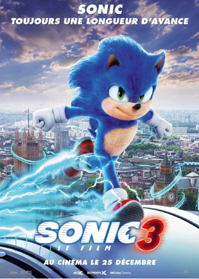 SONIC 3 EN AVANT PREMIERE LE DIMANCHE 22, LE LUNDI 23 & MARDI 24 DECEMBRE A 14 H 15 SONIC 3 EN AVANT PREMIERE LE DIMANCHE 22, LE LUNDI 23 & MARDI 24 DECEMBRE A 14 H 15